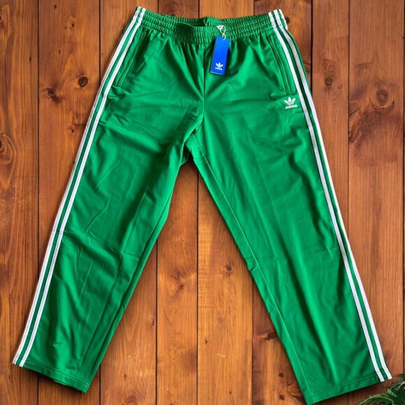 🤩NWT adidas original 3 stripe green track pants mens size XL L M - Picture 3 of 4